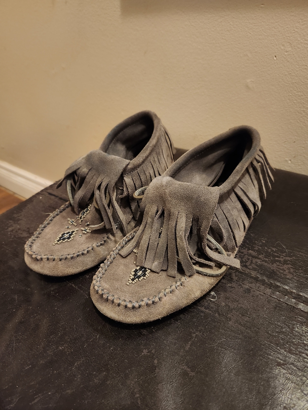 Gray Manitobah Mukluks Slip-Ons